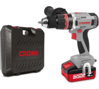Дрель-шуруповерт аккум бесщеточ. 20V Li/2*4,0 CROWN CT21090HMX-4 BMC кейс