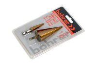 Набор сверл по металлу ступенчатых 4-12 и 4/32 HSS (W2 TiN) ш/хв ход 5 шаг 2 BOHRER               