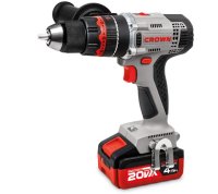 Дрель-шуруповерт аккум ударная 20V Li/2*4,0 CROWN CT21075HMX-4 BMC кейс (S)