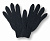 Перчатки трикотажные двойные с ПВХ зимние, размер 10,5" ЛАФА оверлок черные/100