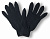 Перчатки трикотажные двойные зимние, размер 10,5" ЛАФА оверлок черные/100 